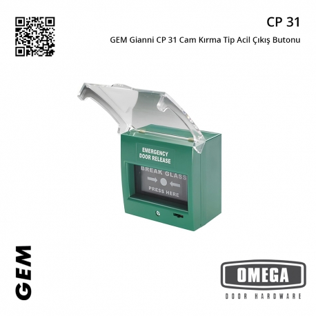 GEM Gianni CP 31 Cam Kırma Tip Acil Çıkış Butonu