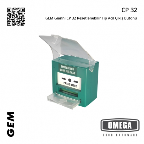 GEM Gianni CP 32 Resetlenebilir Tip Acil Çıkış Butonu