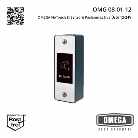 OMEGA NoTouch El Sensörü Paslanmaz Sıva Üstü 12-24V