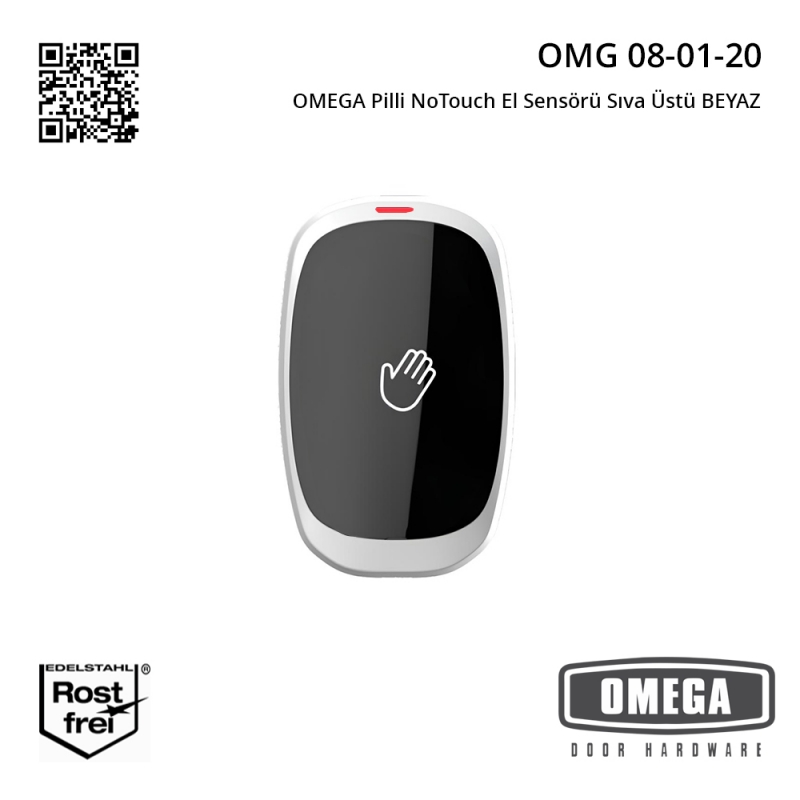 OMEGA Pilli NoTouch El Sensörü Sıva Üstü BEYAZ
