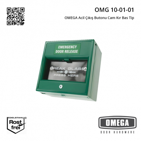 OMEGA Acil Çıkış Butonu Cam Kır Bas Tip