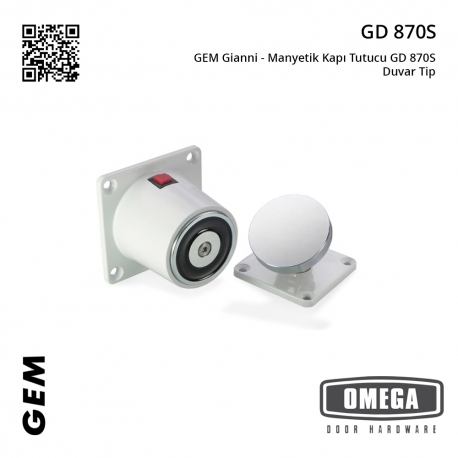 GEM Gianni - Manyetik Kapı Tutucu GD 870S - Duvar Tip
