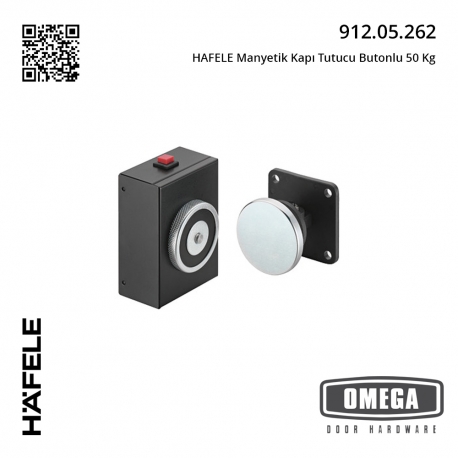 HAFELE Manyetik Kapı Tutucu Butonlu 50 Kg