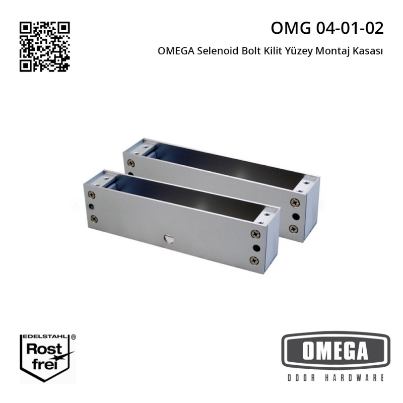 OMEGA Selenoid Bolt Kilit Yüzey Montaj Kasası