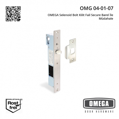 OMEGA Selenoid Bolt Kilit Fail Secure Barel İle Müdahale